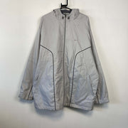 00s Y2K White Nike Quilted Jacket Men's XL