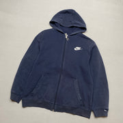 00s Navy Nike zip up Hoodie Women's Large