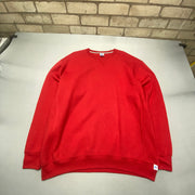 Vintage 90s Red Russell Athletic Blank Sweatshirt Men's XXL