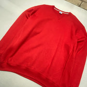 Vintage 90s Red Russell Athletic Blank Sweatshirt Men's XXL