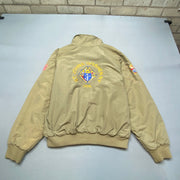 Vintage Beige Game Bomber Jacket Men's Large