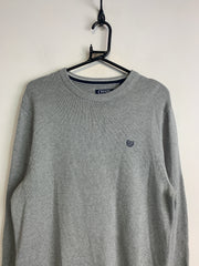 Grey CHAPS Crew-neck Jumper Men's Medium