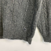 Vintage Grey Kappa Knit Sweater Jumper Small Womens