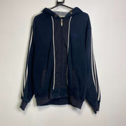 Vintage Navy Adidas Full Zip Hoodie Large