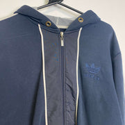 Vintage Navy Adidas Full Zip Hoodie Large