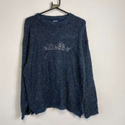 Vintage 90s Ellesse Blue Knit Sweater Jumper Medium