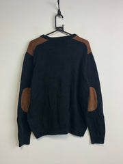 Black CHAPS Crew-neck Jumper Men's Large