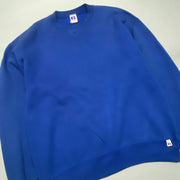 Vintage 90s Blue Russell Athletic Blank Sweatshirt Men's Large