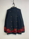 Black L.L. Bean Floral Jumper Women's XL