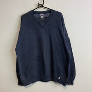 Vintage 90s Navy Russell Athletic Blank Sweatshirt Men's XL