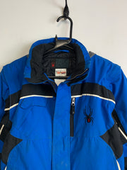 Black and Blue Spyder Jacket Youth's Medium