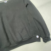 Vintage 90s Black Russell Athletic Blank Sweatshirt Men's Large