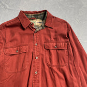 Red L.L.Bean Workwear Chore Shirt Men's Medium