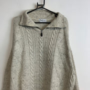 Grey Chunky Knit Sweater Men's XL