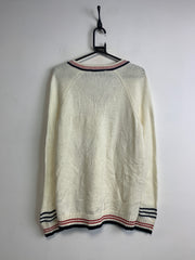 Cream Tommy Hilfiger V-neck Jumper Men's Medium