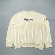 Vintage Cream Reebok Sweatshirt Men's Medium