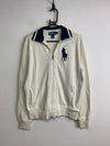 Vintage White Ralph Lauren Big Logo Track Jacket Men's Small