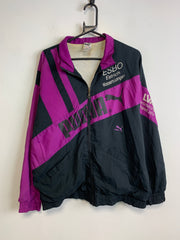 Vintage Black and Purple Puma Windbreaker Men's Large