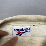 Vintage Cream Reebok Sweatshirt Men's Medium