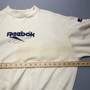 Vintage Cream Reebok Sweatshirt Men's Medium