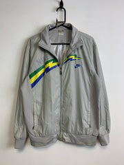 00s Grey Nike Track Jacket Men's Medium