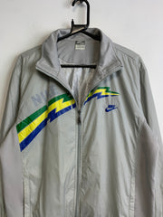 00s Grey Nike Track Jacket Men's Medium