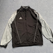 Black and White Adidas Track Jacket Men's Medium