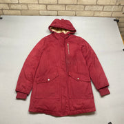 Red Tommy Hilfiger Fleece Lined Raincoat Men's Small