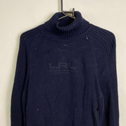 Navy Lauren Ralph Lauren Knit Sweater Jumper Womens XL