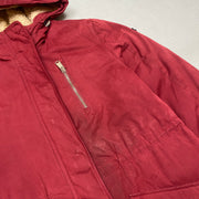 Red Tommy Hilfiger Fleece Lined Raincoat Men's Small