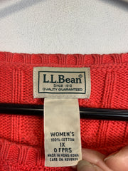 Red L.L. Bean Crew-neck Jumper Women's XL