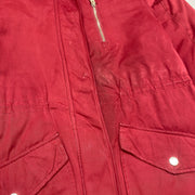 Red Tommy Hilfiger Fleece Lined Raincoat Men's Small