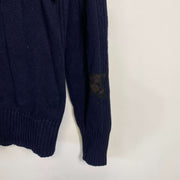 Navy Lauren Ralph Lauren Knit Sweater Jumper Womens XL