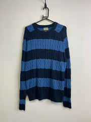 Blue L.L. Bean Striped Jumper Men's Large