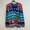 Vintage Multicolour Knitwear Sweater Women's Large