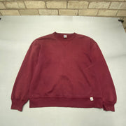 Vintage 90s Red Russell Athletic Blank Sweatshirt Men's Large