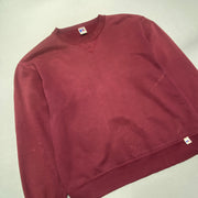 Vintage 90s Red Russell Athletic Blank Sweatshirt Men's Large