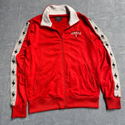 Red Guess Track Jacket Men's Small