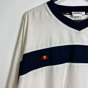 Vintage 90s Navy Cream Ellesse Windbreaker Pullover Jacket XL