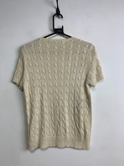 Beige Ralph Lauren Sport Short-sleeved Jumper Women's Large