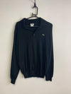 Black Lacoste Button-up Sweatshirt Men's Large