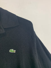 Black Lacoste Button-up Sweatshirt Men's Large