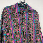 Multicolour Floral Button up Shirt Men's Medium