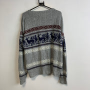 Grey Knitwear Sweater Men's Large