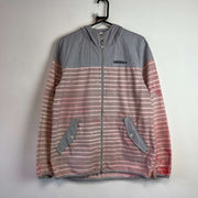 Y2K Grey and Pink Adidas Windbreaker Men's Medium