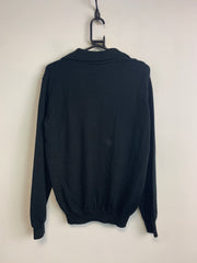 Black Lacoste Button-up Sweatshirt Men's Large