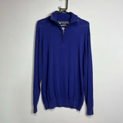 Blue Casa Moda Quarter Zip Knit Jumper Large