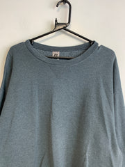 Grey Russell Athletic Blank Sweatshirt Men's Large