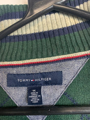 Green Tommy Hilfiger 1/4 Zip-up Jumper Men's Medium