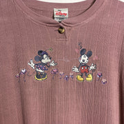 Vintage 90s Pink Mickey Mouse Disney Sweatshirt Large